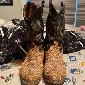 Custom made rattlesnake skin, cowboy boots